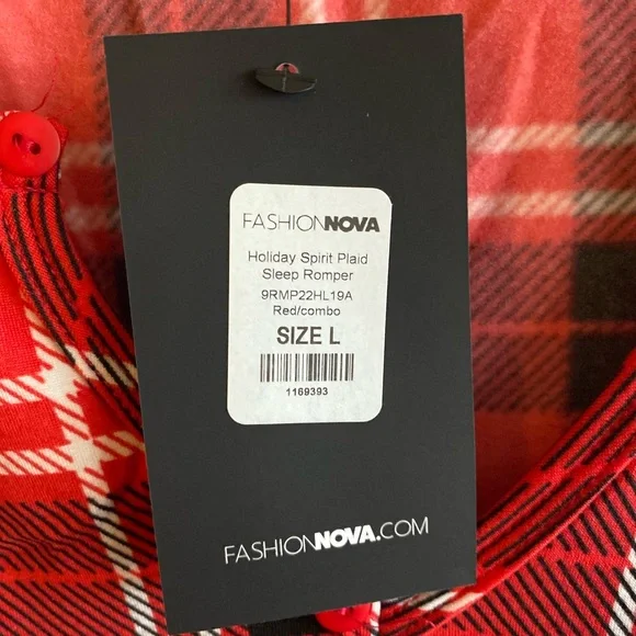 NWT Plaid Sleep Romper - Picture 7 of 11